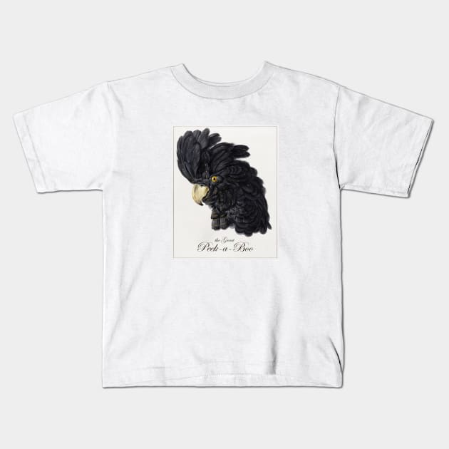 Peek-a-Boo Cockatoo Kids T-Shirt by Kingrocker Clothing